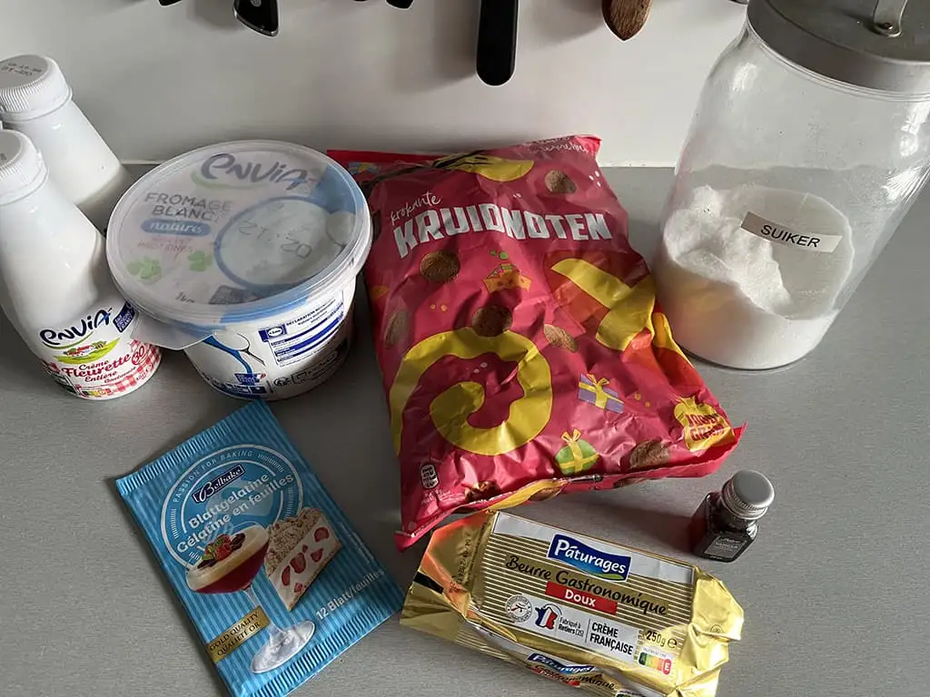 Pepernoten kwarktaart ingrediënten