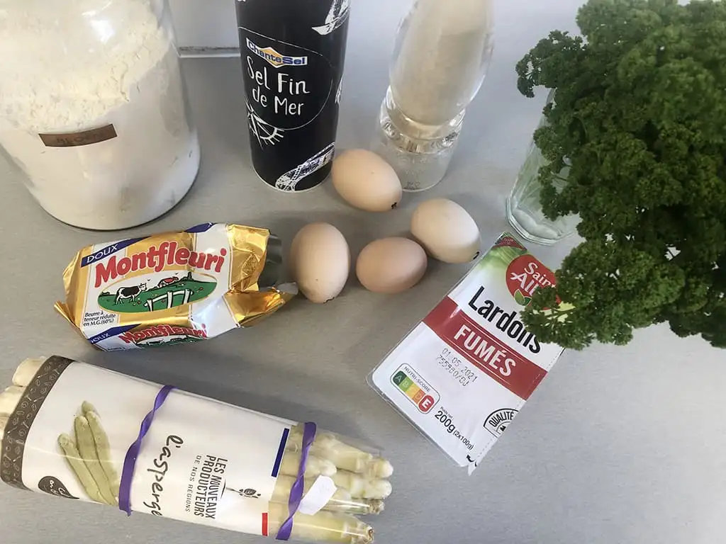 Aspergesoep met spekjes ingrediënten