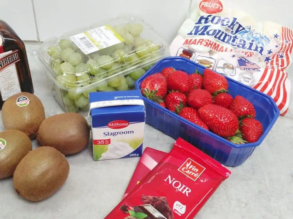 Chocoladefondue ingrediënten