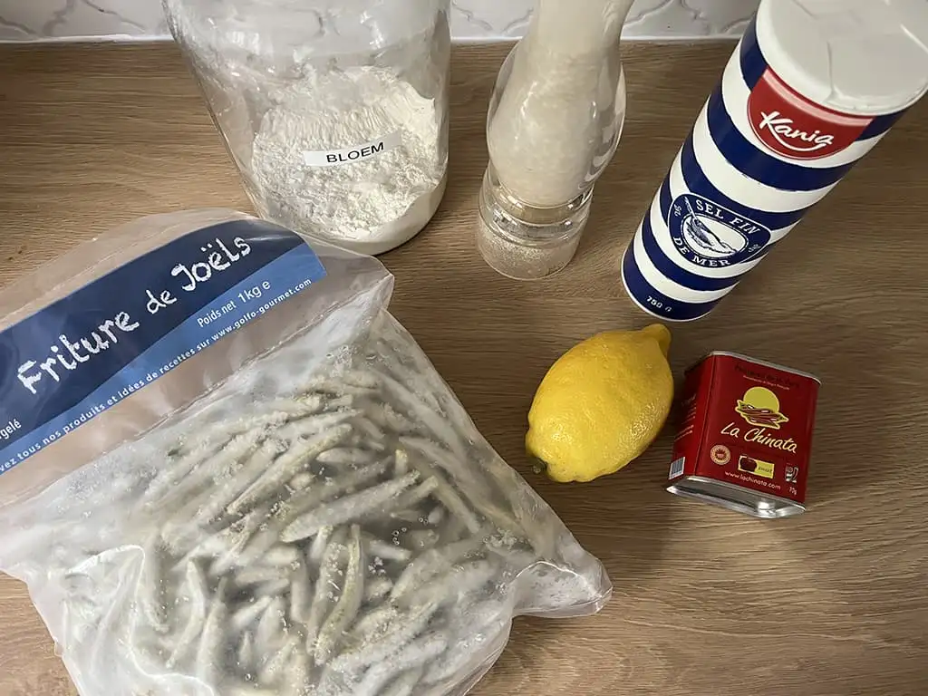 Kleine gefrituurde visjes ingrediënten