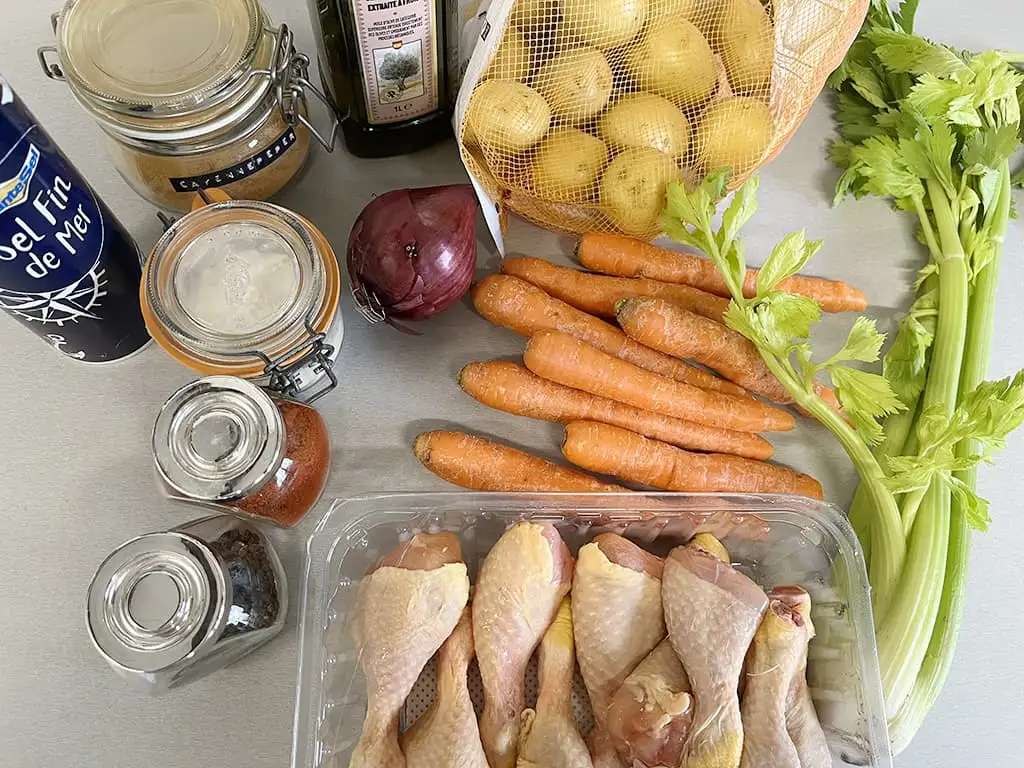 Traybake met kipdrumsticks ingrediënten