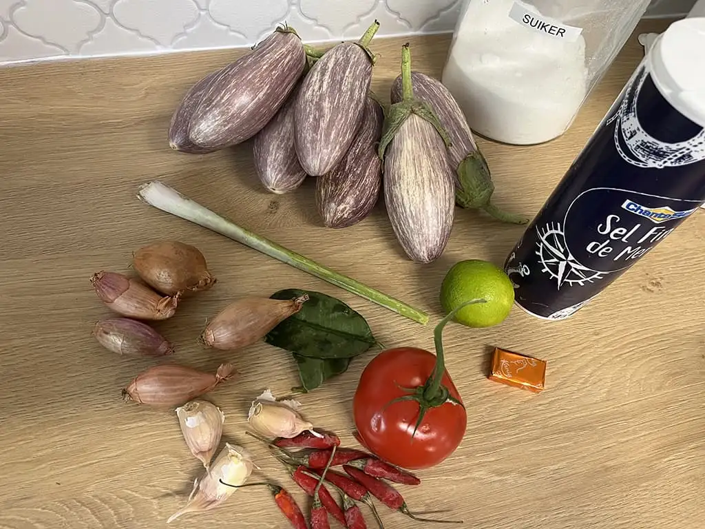 Terong balado ingrediënten