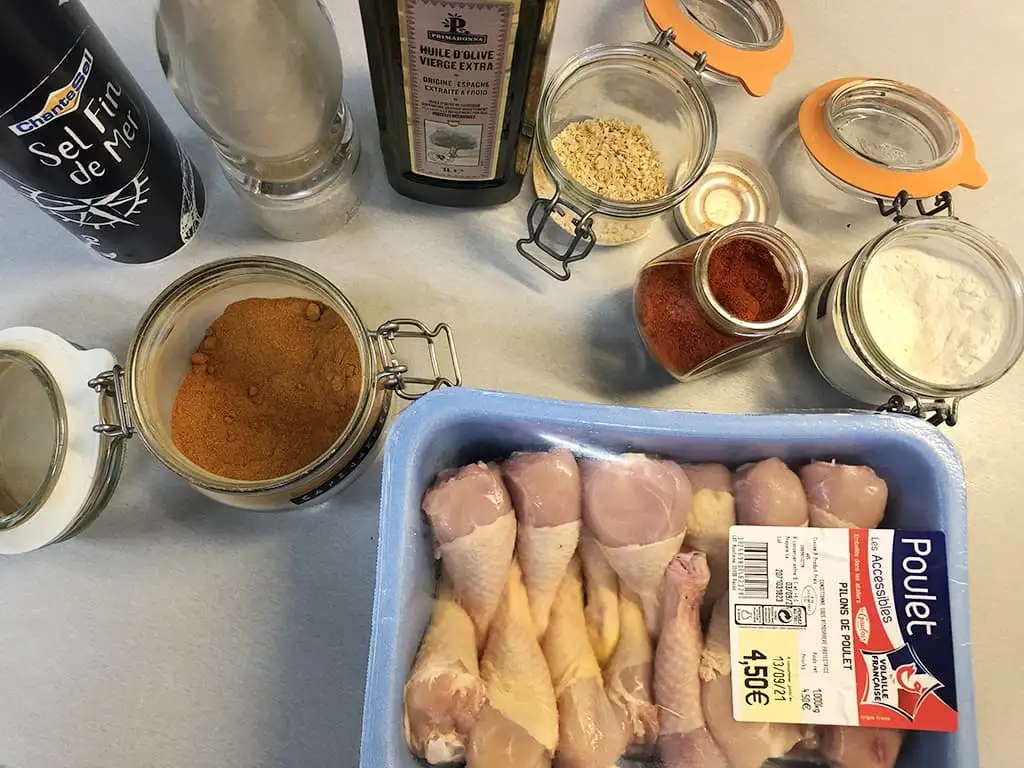 Drumsticks uit de airfryer ingrediënten