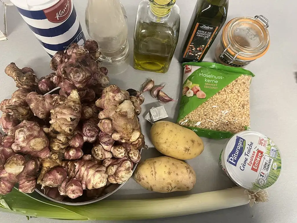 Aardpeersoep ingrediënten