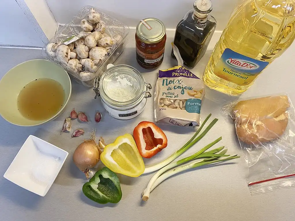 Kip cashew ingrediënten