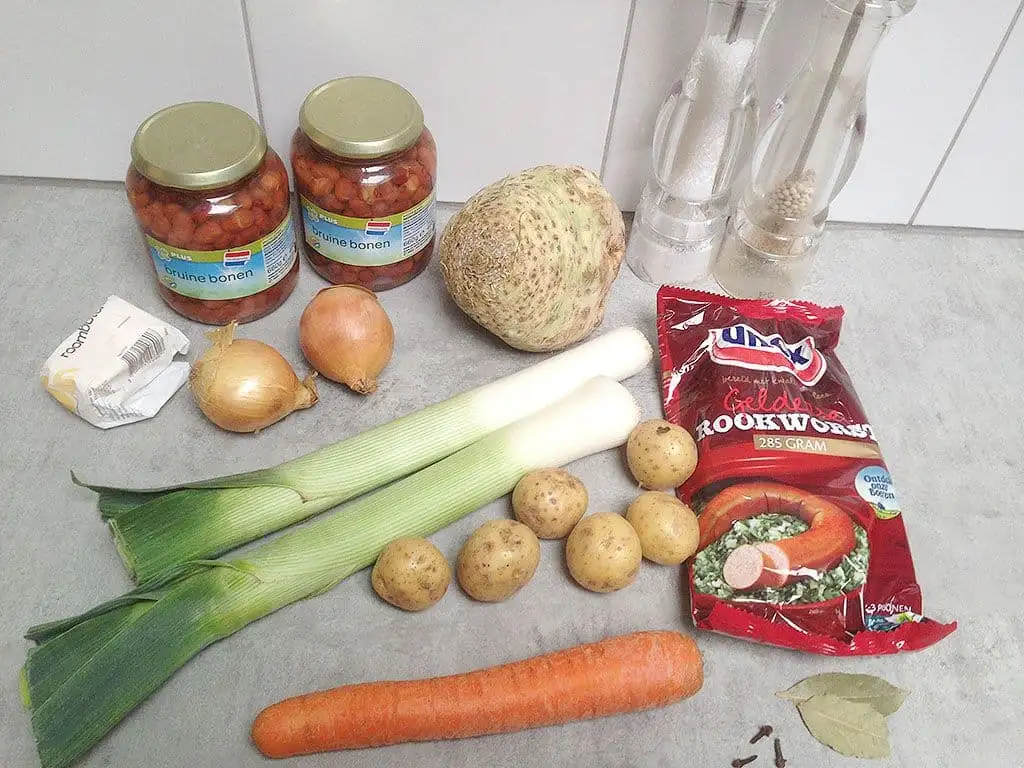 Bruine bonensoep ingrediënten