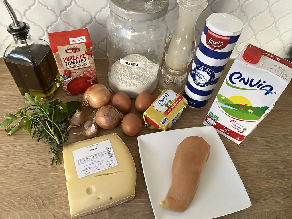 Quenelles met kip en tomatensaus ingrediënten
