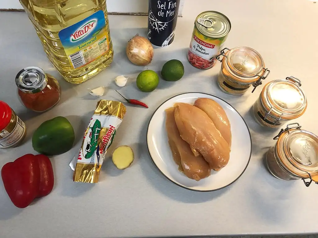 Kip jalfrezi ingrediënten