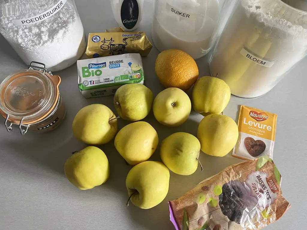 Appelkruimeltaart ingrediënten