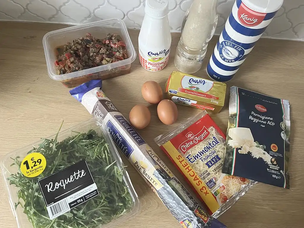 Ratatouille quiche ingrediënten