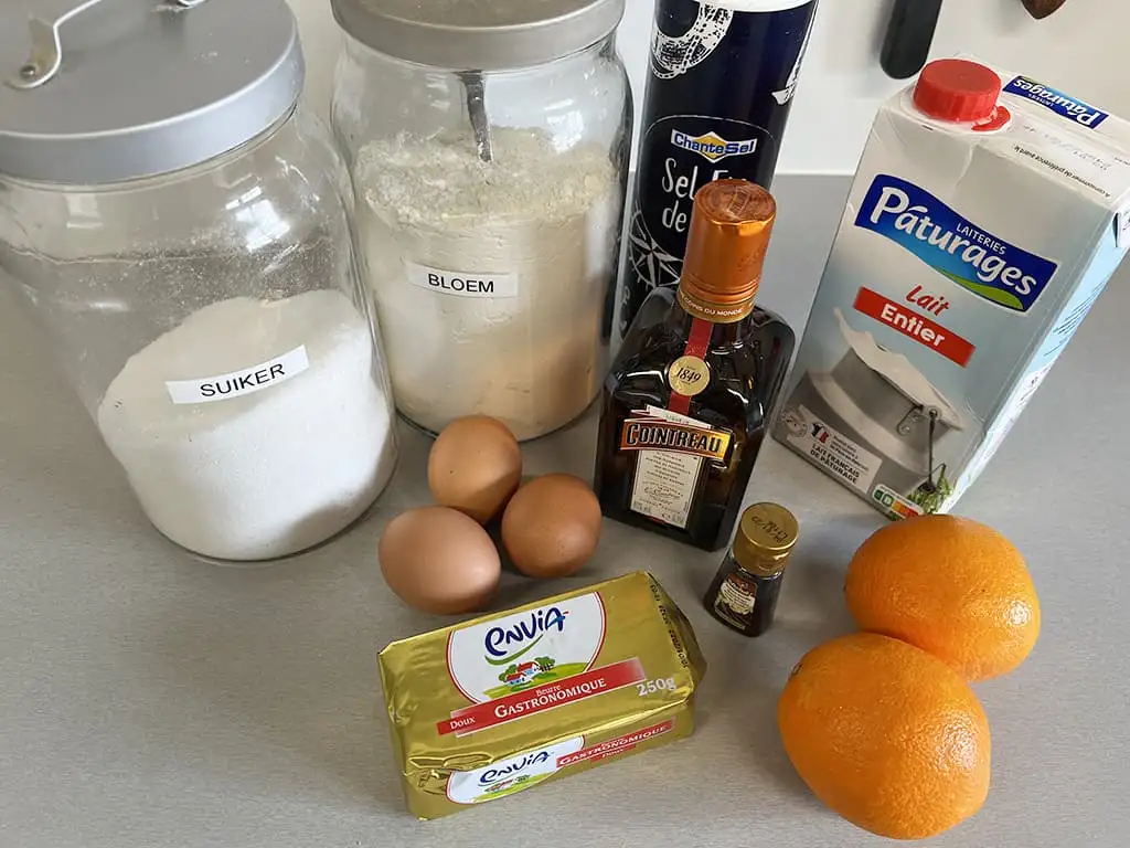 Crêpes Suzette ingrediënten