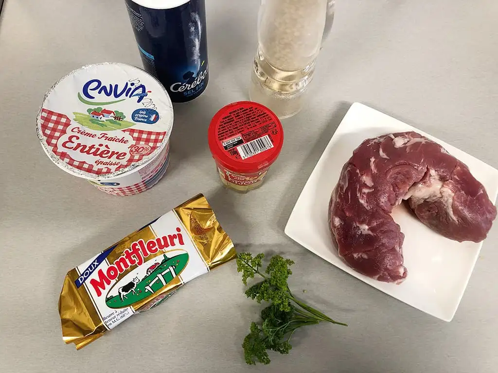 Varkenshaaspuntjes in mosterd-roomsaus ingrediënten