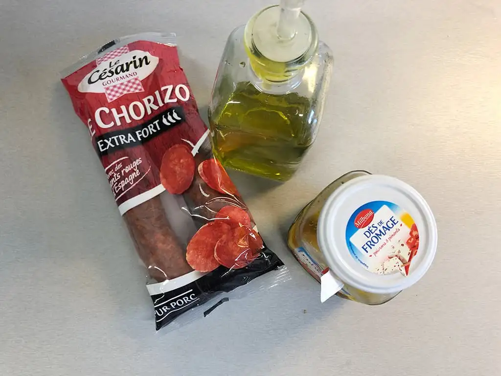 Gebakken chorizo ingrediënten