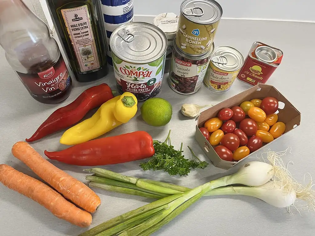 Mexicaanse bonensalade ingrediënten