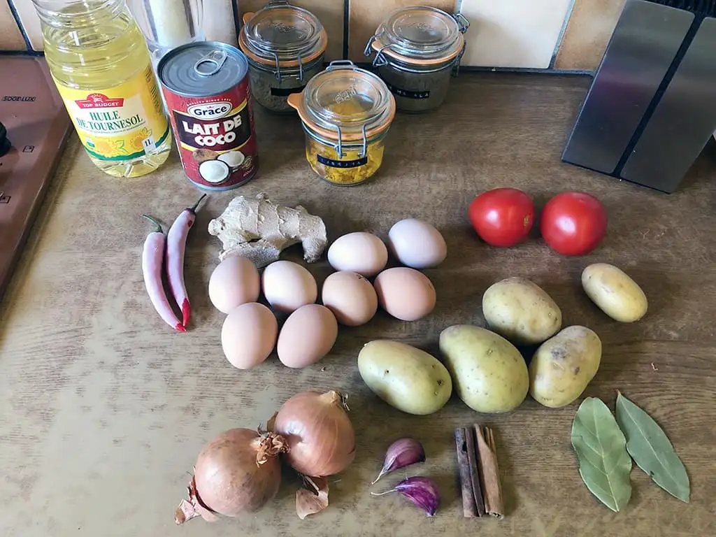 Eiercurry ingrediënten