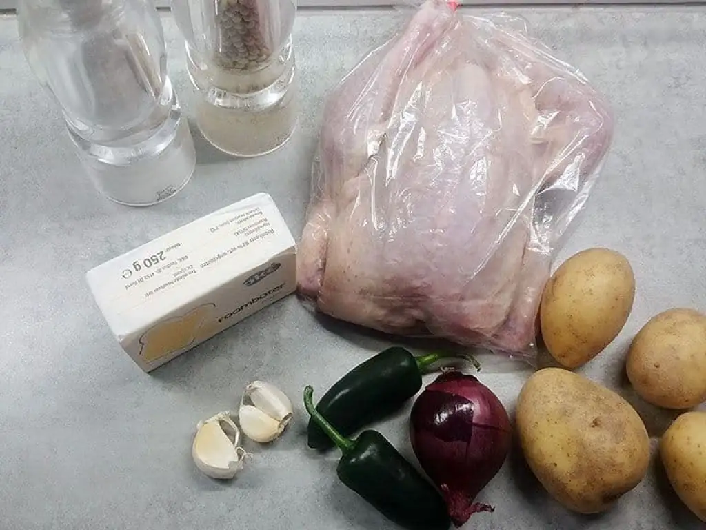 Hele kip met jalapeño pepers ingrediënten