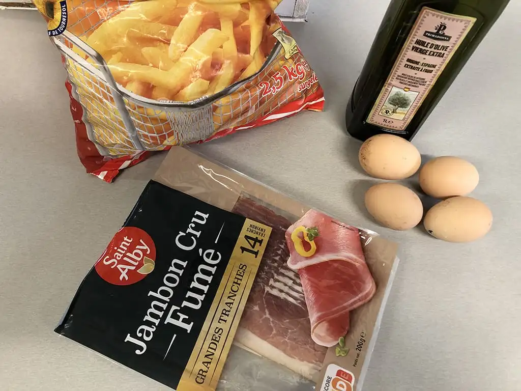 Huevos rotos - Spaanse gebroken eieren ingrediënten