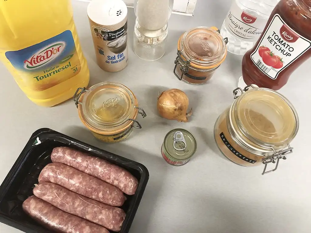 Duitse curryworst ingrediënten