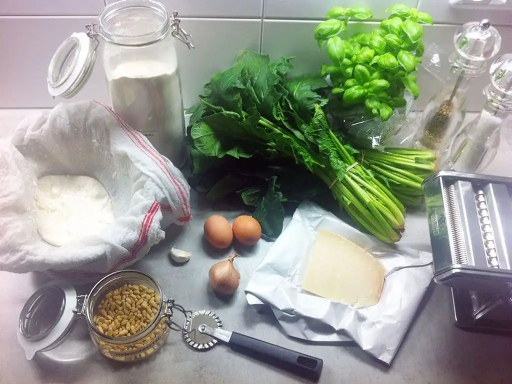 Spinazie en ricotta ravioli ingrediënten