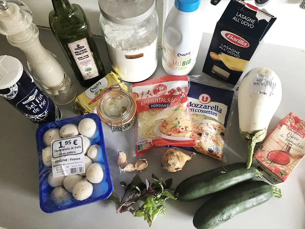 Vegetarische lasagne ingrediënten