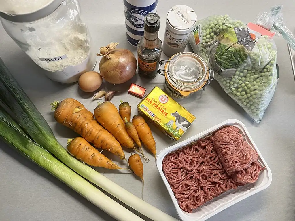 Engelse meat pie ingrediënten