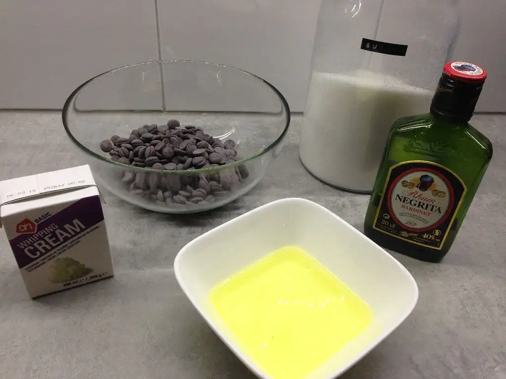 Zachte chocolademousse ingrediënten
