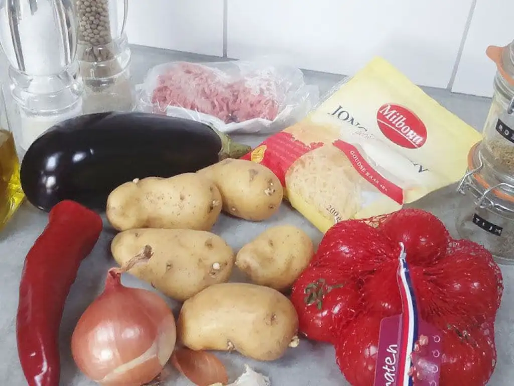 Aubergine lasagne ingrediënten