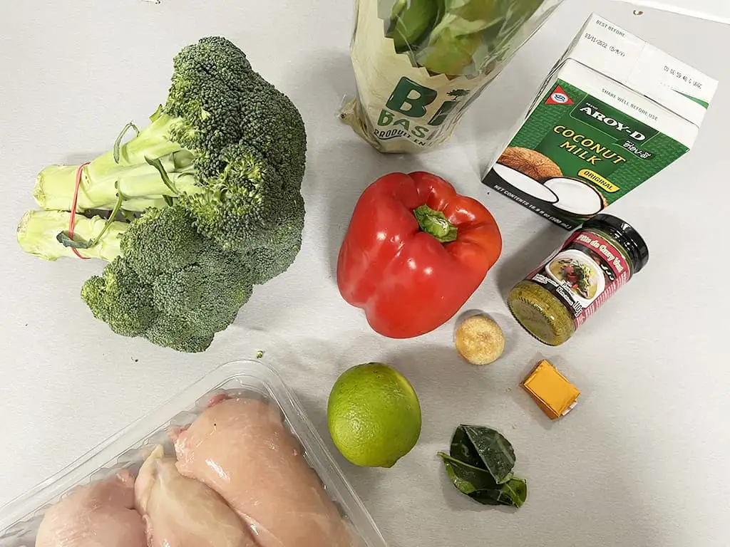 Thaise groene curry ingrediënten