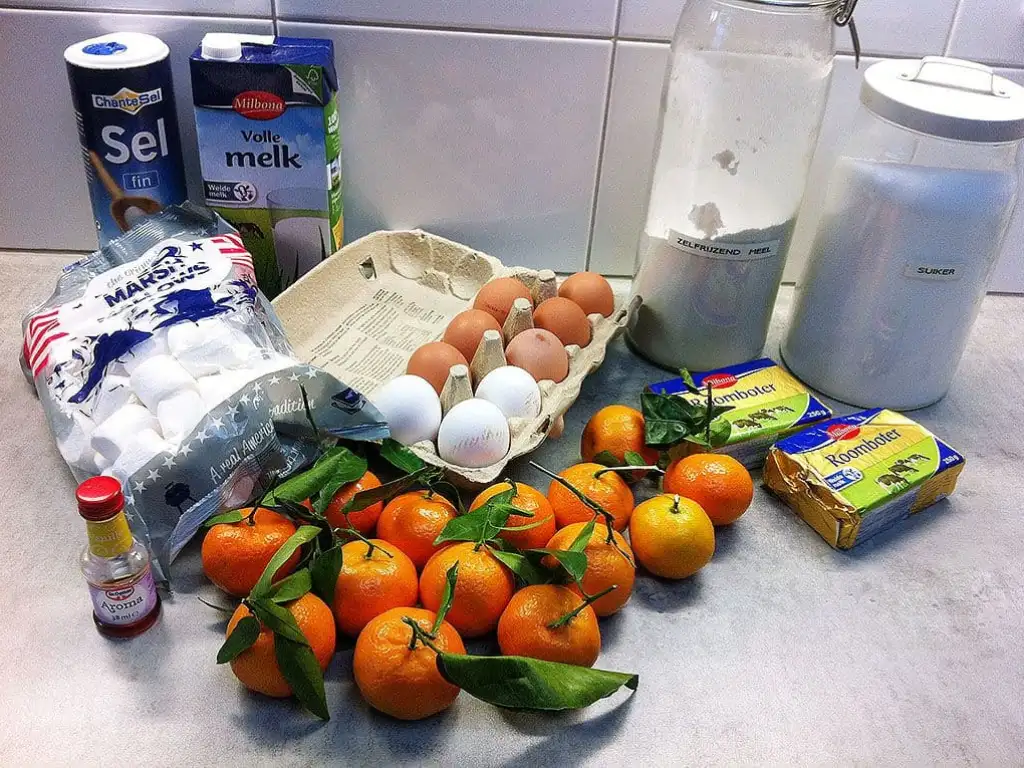 Lagen cake met mandarijntjes ingrediënten