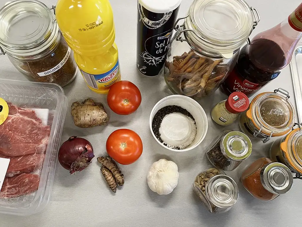 Vindaloo ingrediënten