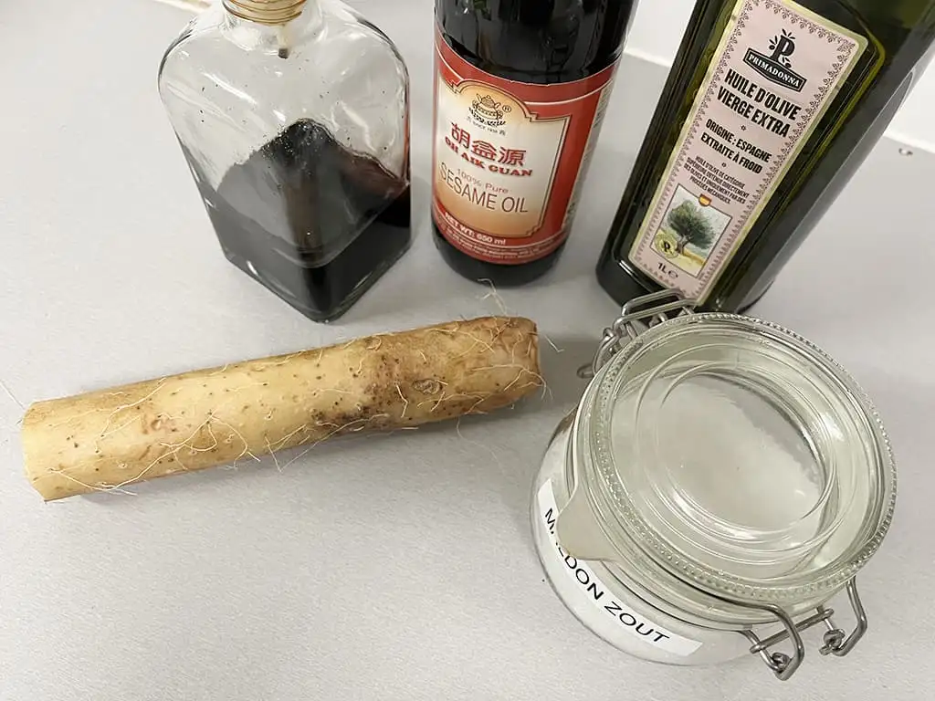 Gebakken Nagaimo (Japanse berg yam) ingrediënten
