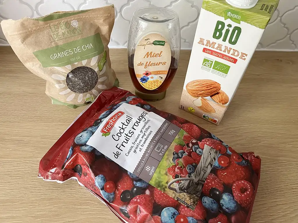 Rood fruit smoothie ingrediënten