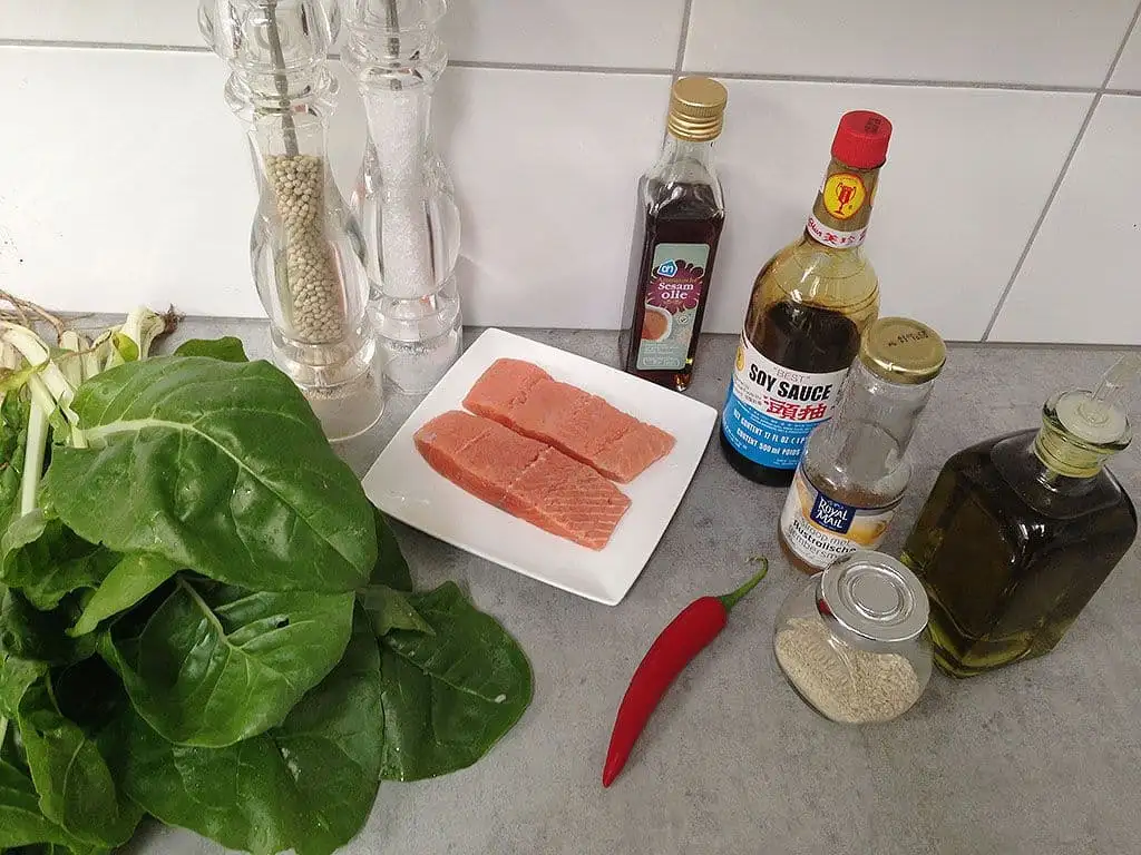 Zalm met sesamkorst ingrediënten