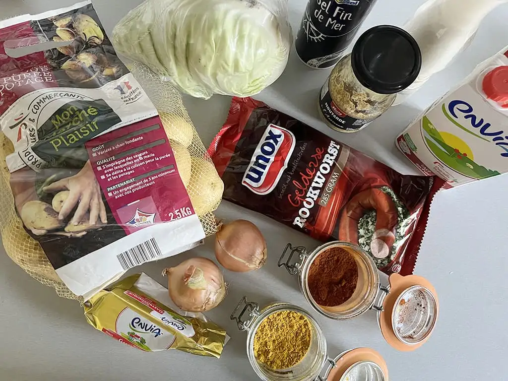 Spitskool stamppot ingrediënten