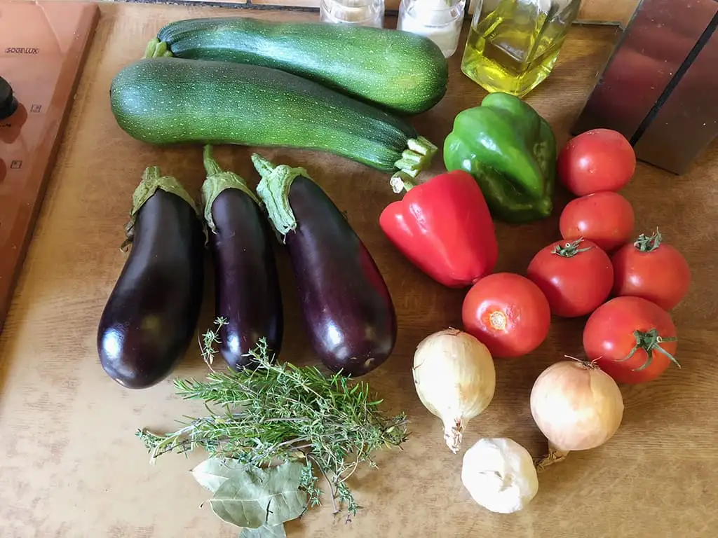 Ratatouille ingrediënten