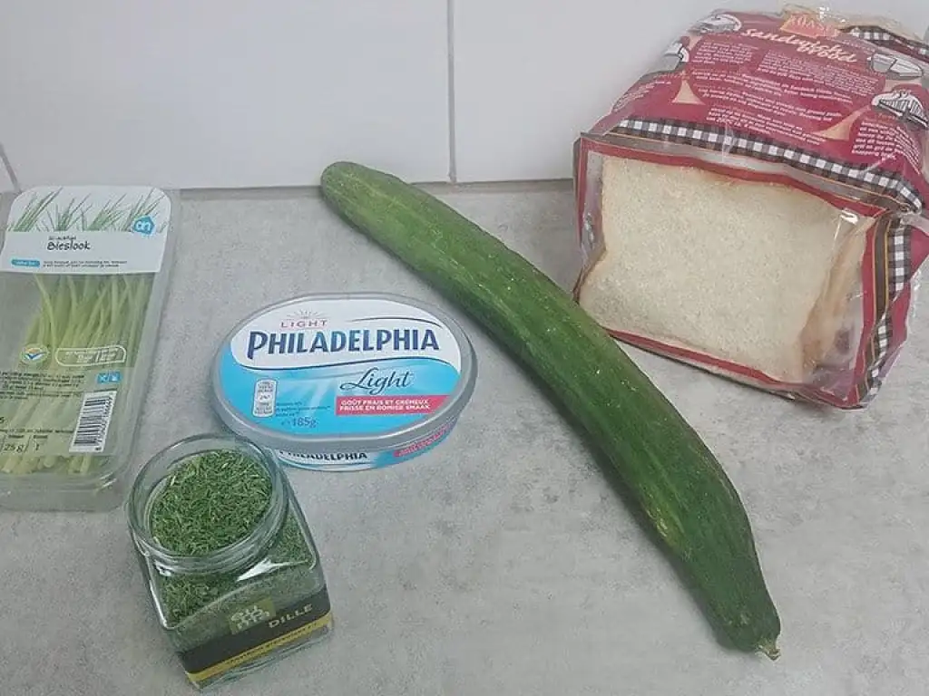 High tea komkommer sandwiches ingrediënten