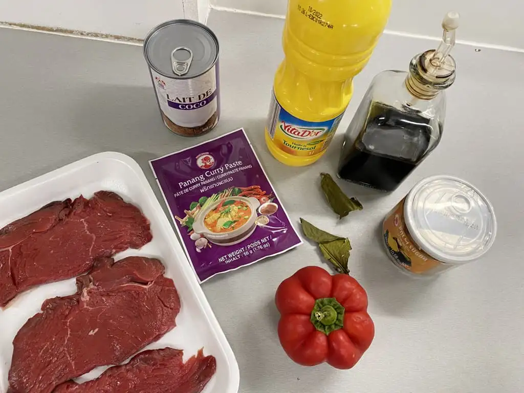 Panang curry ingrediënten