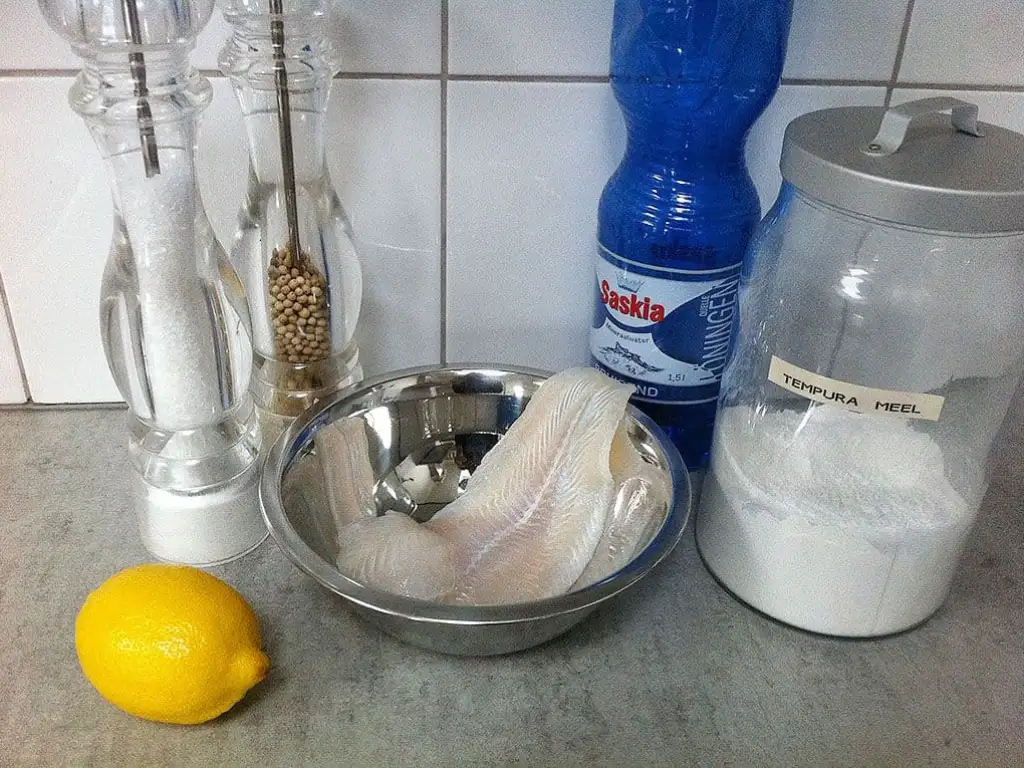 Tempura pangasius spiesjes ingrediënten