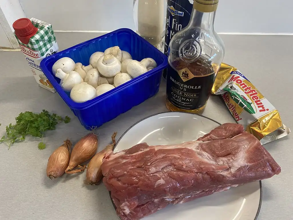 Varkenshaas champignon-roomsaus ingrediënten