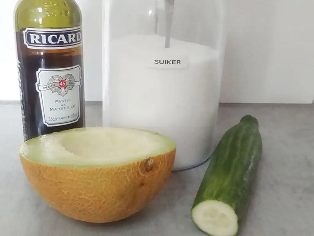 Galiameloen komkommer cocktail ingrediënten