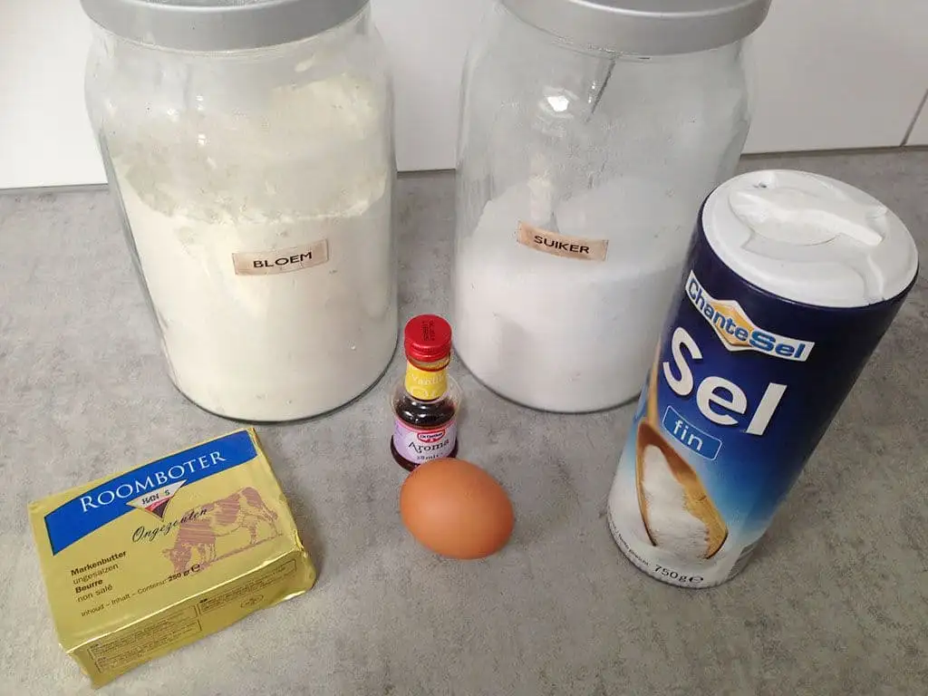 Zandkoekjes - basisrecept ingrediënten