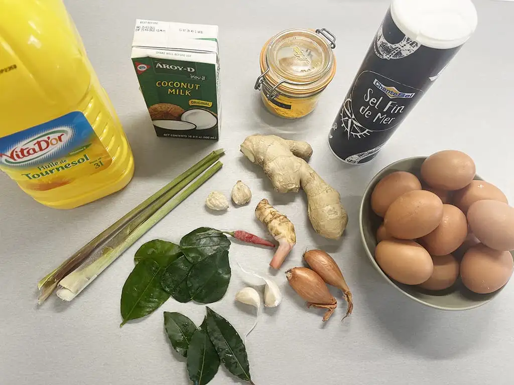 Telor Kuning ingrediënten