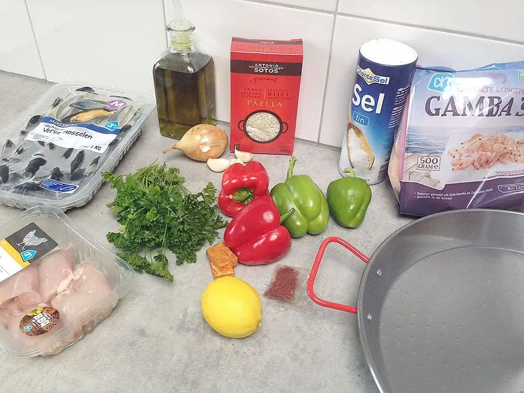 Paella ingrediënten