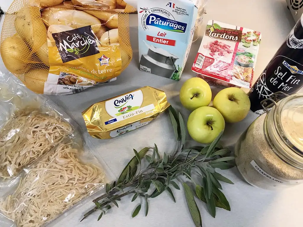 Hete bliksem ovenschotel met zuurkool ingrediënten