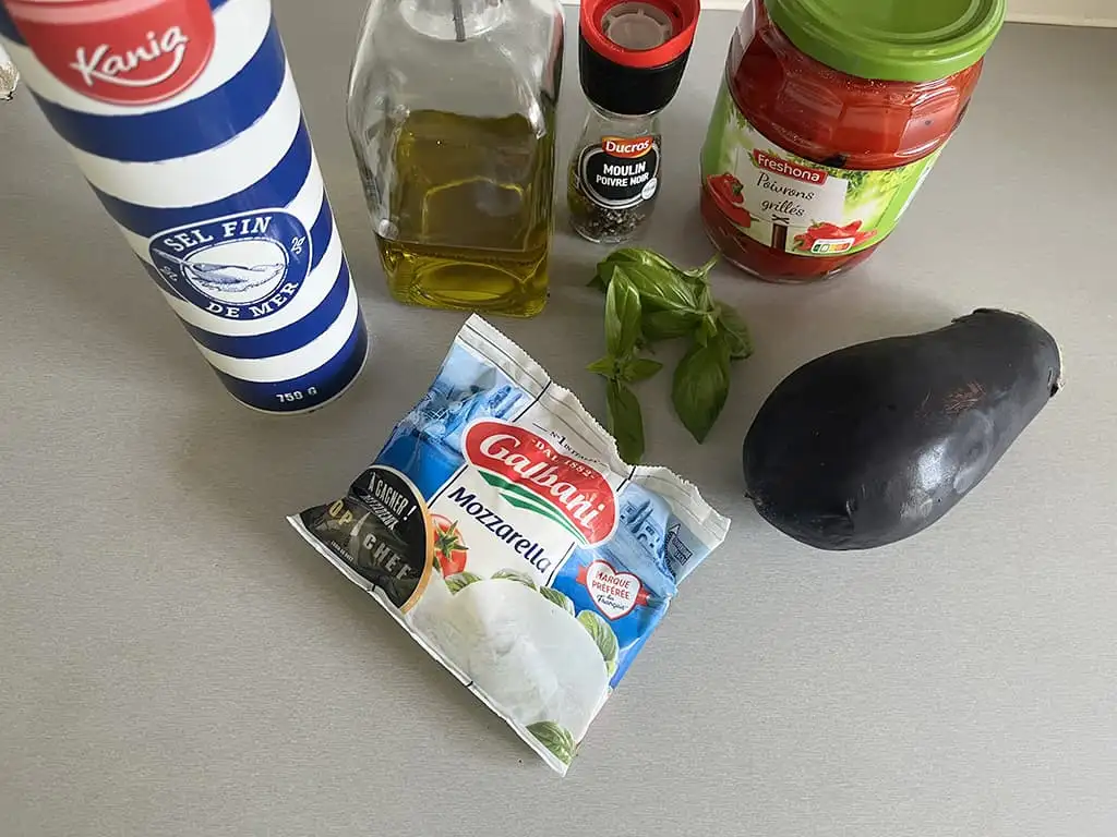 Gegrilde aubergine rolletjes ingrediënten