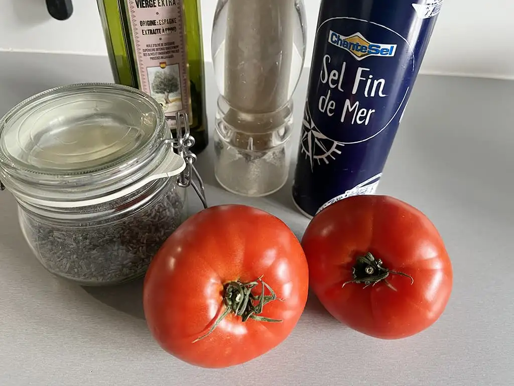 Gegrilde tomaten ingrediënten