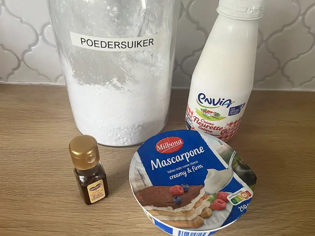 Mascarponeroom ingrediënten