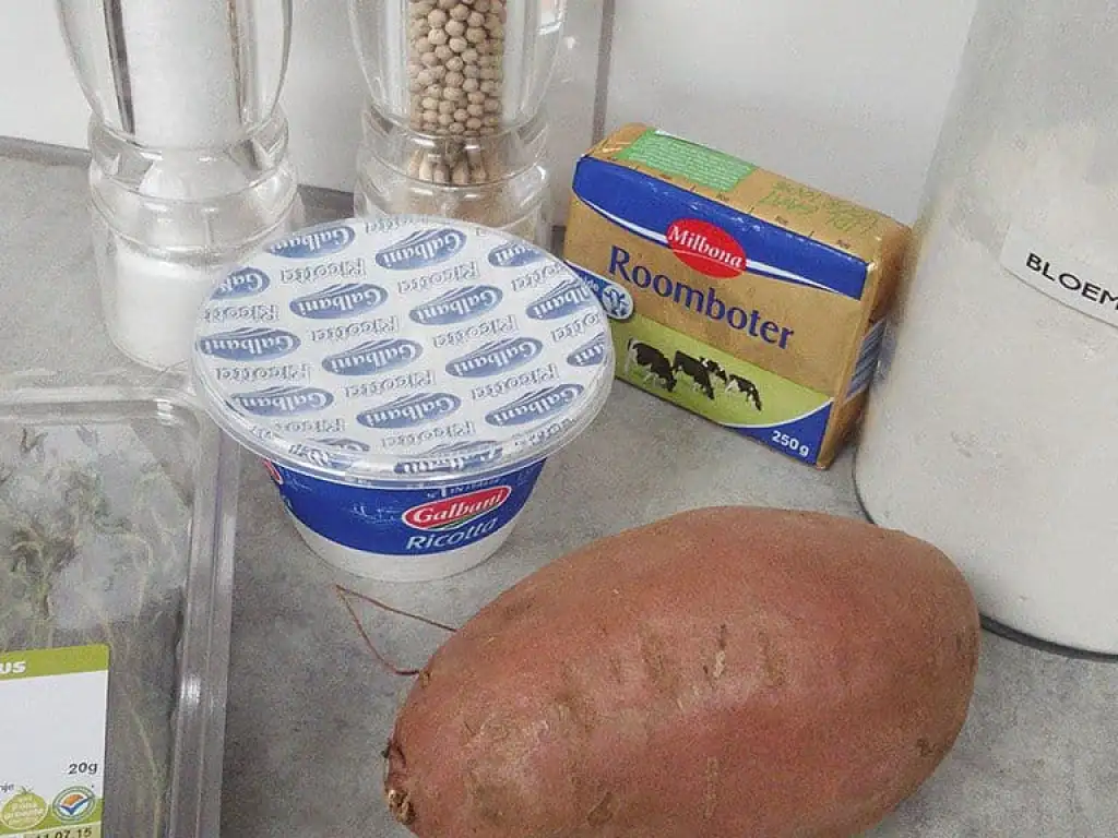 Zoete aardappel gnocchi ingrediënten