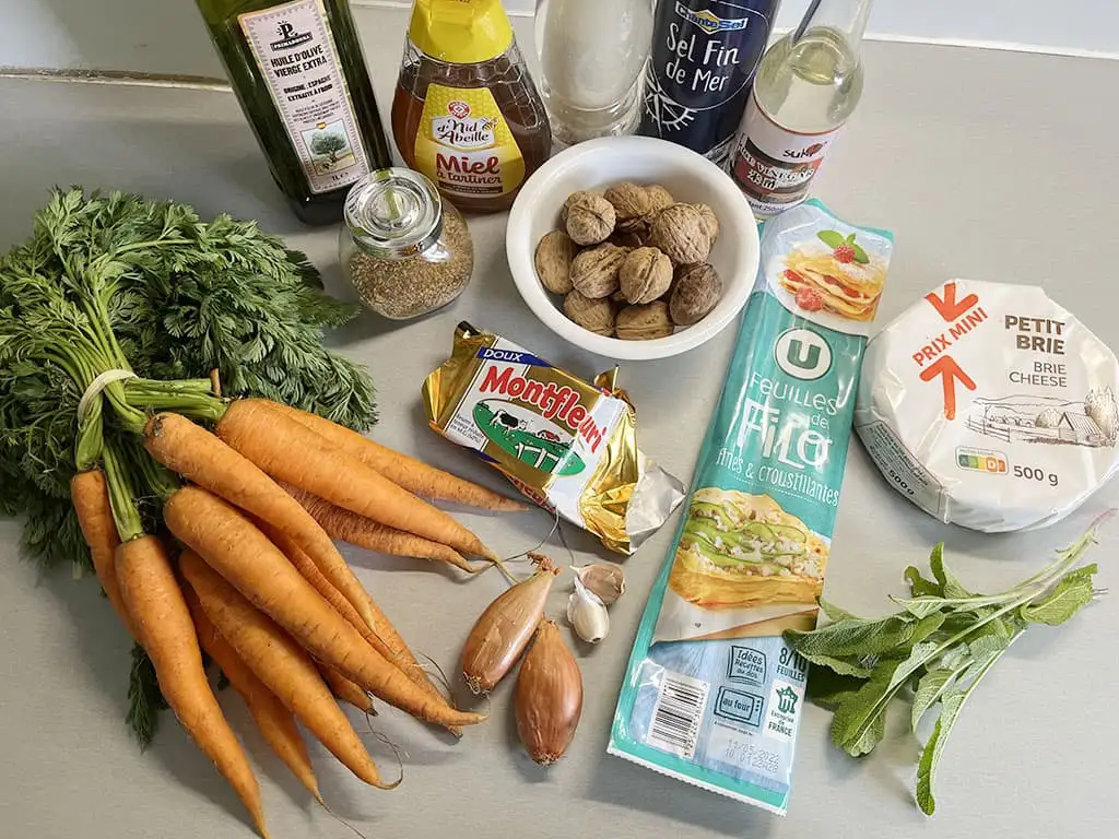 Vegetarische filodeeg pakketjes ingrediënten