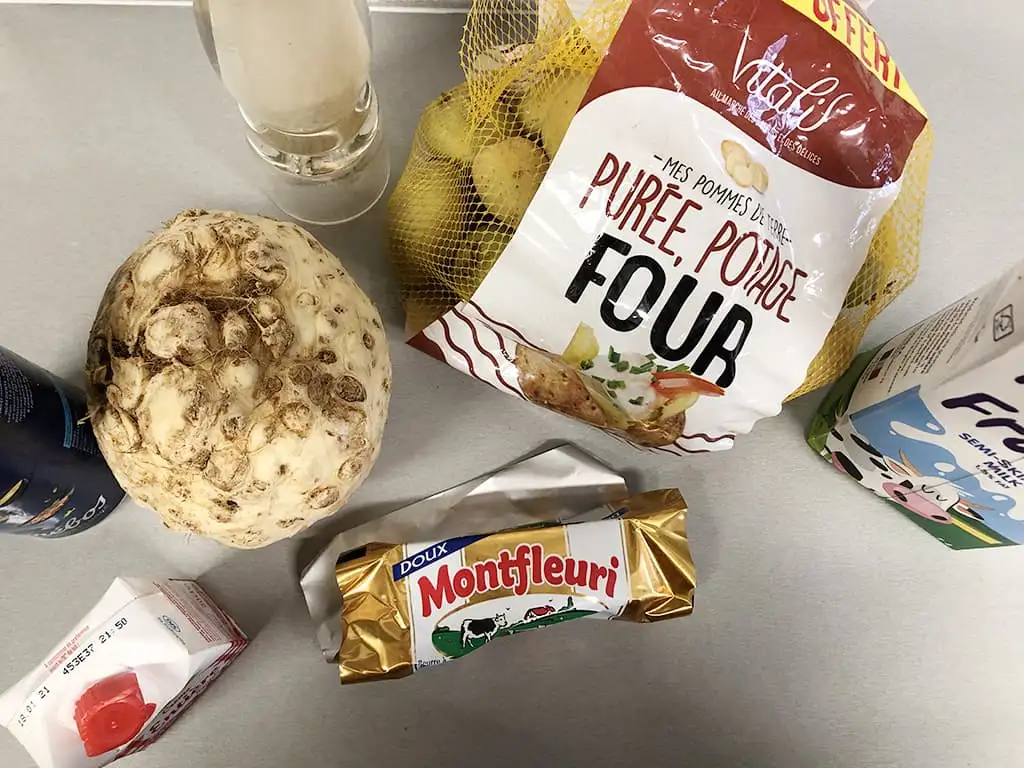 Aardappel-knolselderijpuree ingrediënten